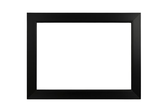 Simple black rectangular frame with broad border isolated