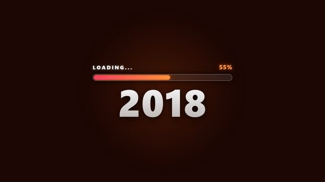 Orange time loading bar with year progression from 2004 to 2033