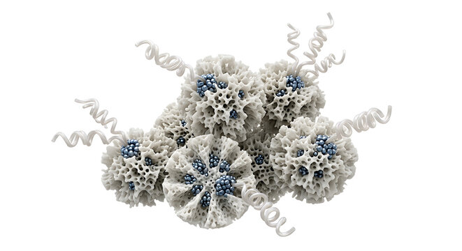Hyper-Realistic 3D Render of Ziegler-Natta Catalyst Molecular Structure for Polymer Chemistry