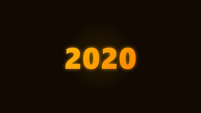 Sequential year counter animation from 2004 to 2035 in orange
