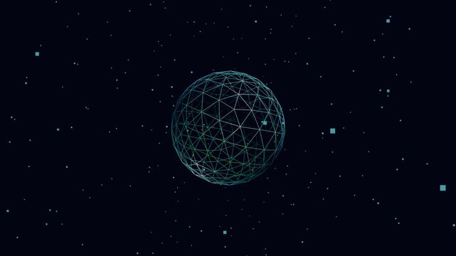 Three.js 3D WebGL holographic cybersecurity shield 4K 60FPS motion footage loop