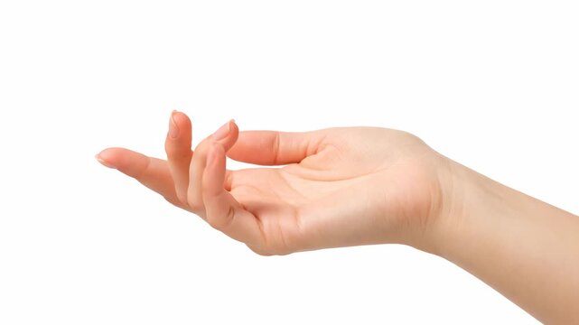 A hand extending with palms up, ready to receive or give something.