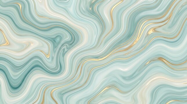 Soft turquoise marble surface with intricate gold flowing veins turquoise background abstract