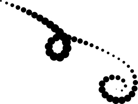 Bold dotted wave line shapes set