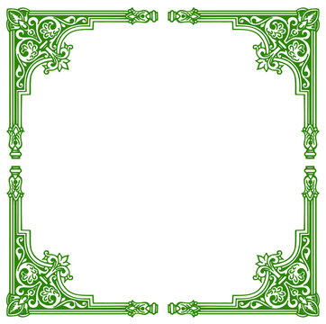 frame with leaves