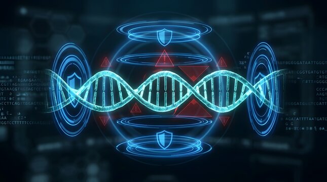 Cyber security for genetic data with dna hologram interface