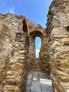 The Basilica of Saint Achillius located on Agios Achillios island in Greece