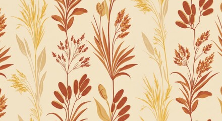 Fototapeta premium Close-up of delicate white ornamental grass plumes against soft background.