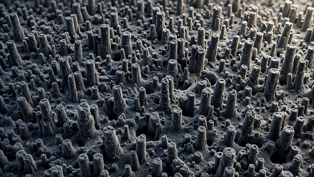 Scanning Electron Microscope Micrograph of Biomimetic Nanostructures