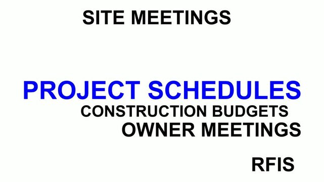 Project Schedules Word Cloud