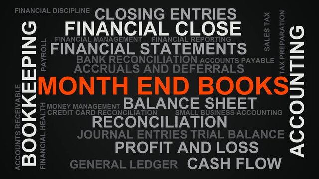 Month End Books Word Cloud