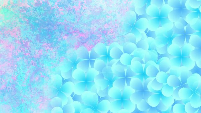 Blue Hydrangea Floral Pattern Illustration 4K