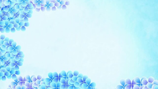 Blue Hydrangea Flower Frame 4K