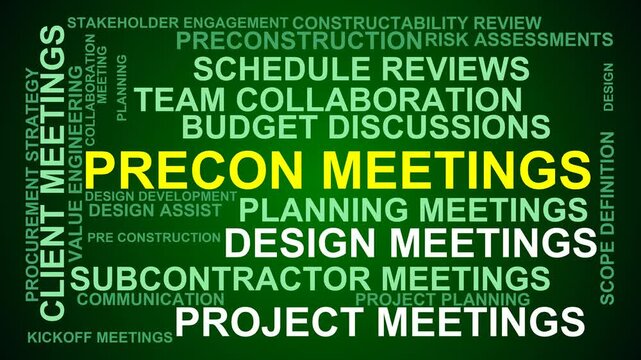 Precon Meetings Word Cloud