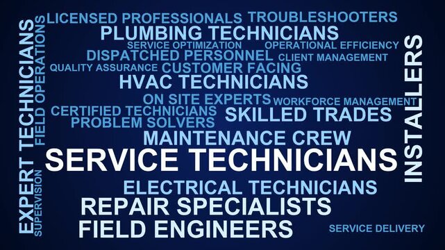 Service Technicians Word Cloud