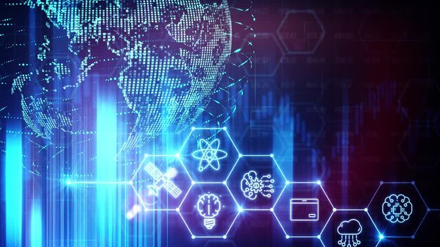 Global technology connecting smart networks with artificial intelligence