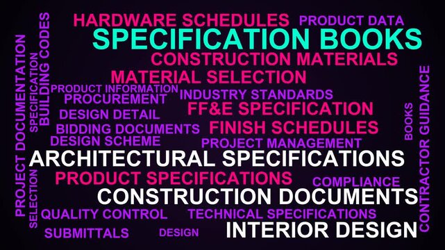 Specification Books Word Cloud