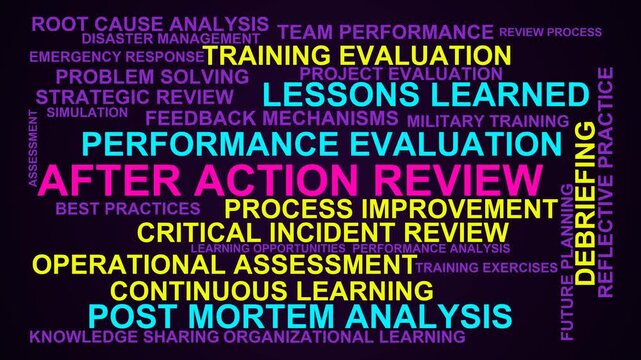 After Action Review Word Cloud