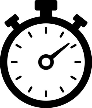Stopwatch Timer Icon for Time Tracking, Countdown and Performance Measurement PNG Transparent Background