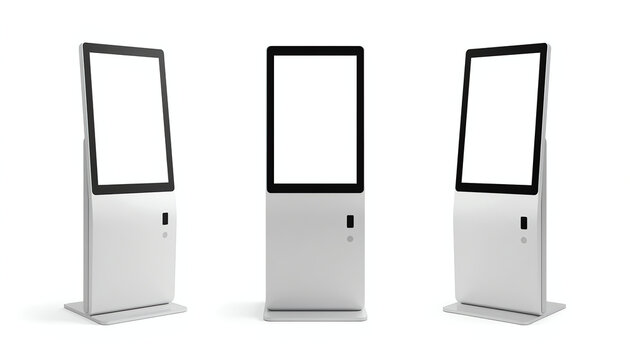 Interactive digital table, information kiosk with blank touch screen