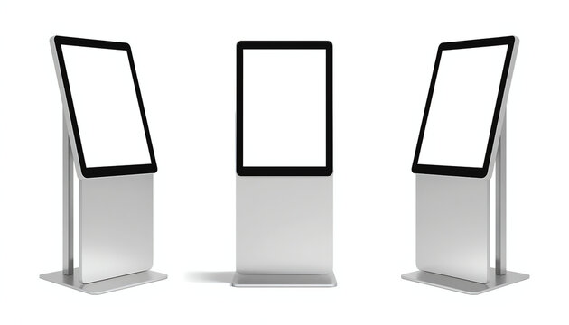 Interactive digital table, information kiosk with blank touch screen