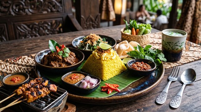 Indonesian food platter