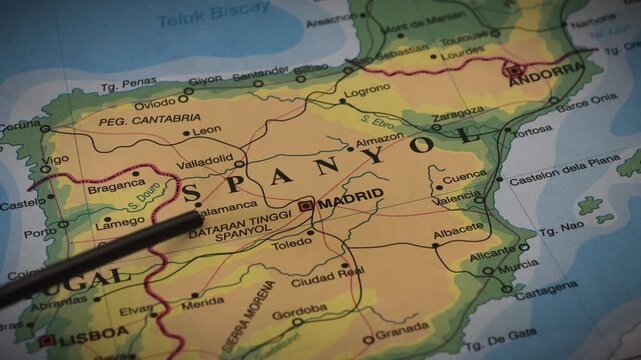 Map of Madrid, Spain
