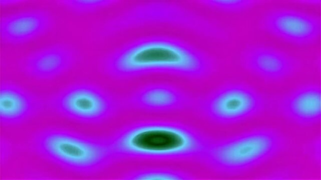Abstract vibrant holographic oil purple and blue digital background featuring glowing neon circular patterns and soft gradient