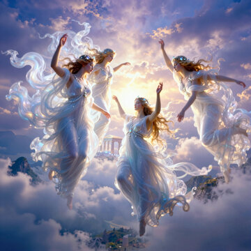 Nephelai, the cloud goddesses of Greek mythology