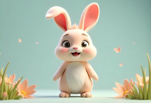 Conejo, dibujo animado, contorno dibujado a mano, ilustraci&oacute;n de arte lineal, dibujo a mano, p&aacute;gina para colorear para ni&ntilde;os