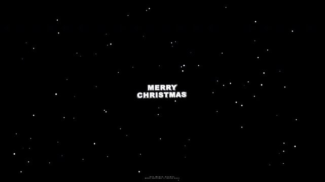Premium cinematic typography animation featuring "MERRY CHRISTMAS" sculpted from optical crystal glass. Includes procedural frost growth, melting effects, and drifting snow particles. 