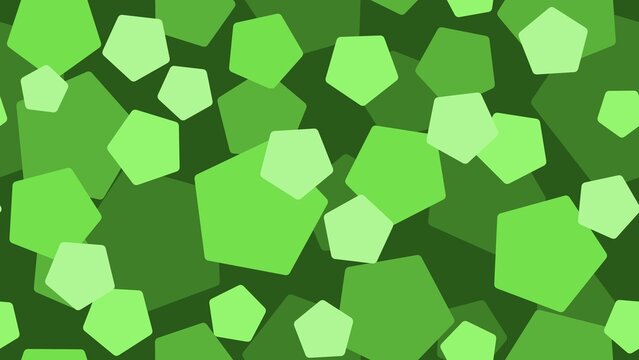 Green Apple Lime Matcha Avocado Forest Emerald Overlapping Pentagons Polygons Geometric Seamless Pattern Abstract Camouflage Background Graphic Texture Wallpaper Illustration
