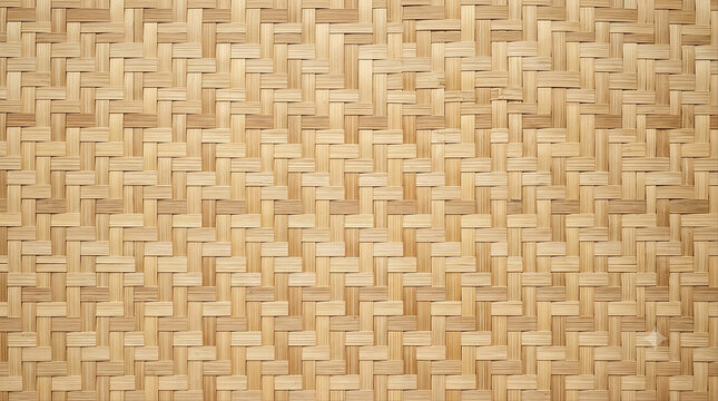 Seamless Pattern Of Traditional Woven Bamboo Craft Texture Background