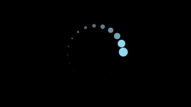 Loading Process Symbol Representing Digital Progress on Dark Background