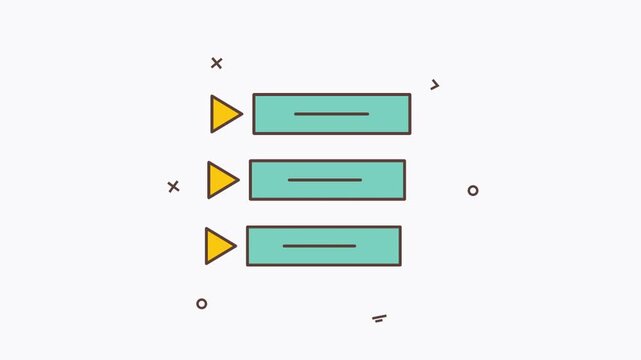 A digital graphic illustration featuring an organized list of three highlighted items