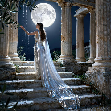 Pandia, the Olympian goddess of the full moon and refreshing dew