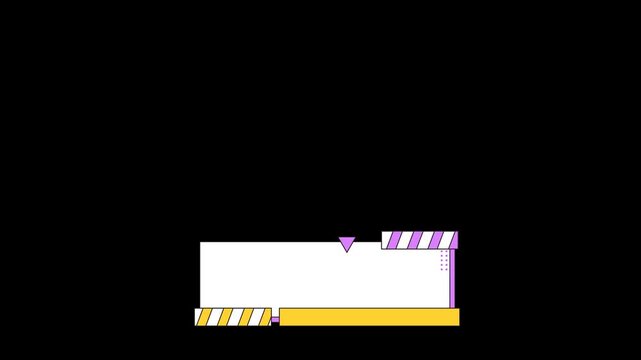 Overlay with motion animation and transparent background for program channel template