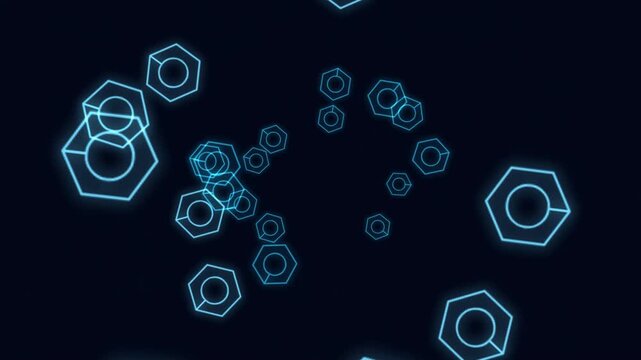 Procedural motion of Vibration of Hexagons