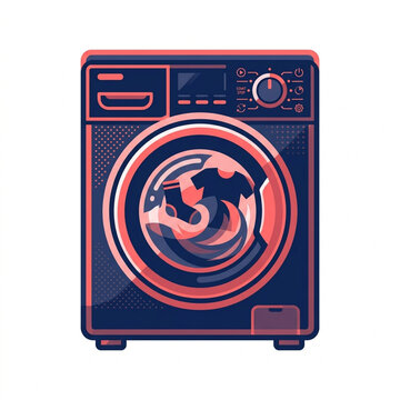 washing machine vector illustration