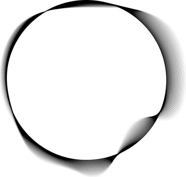 Circle frame liquid blend line halftone for logo, symbol, badges, icon