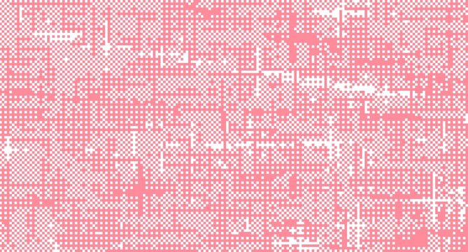 Abstract pink pixel grid pattern background with geometric dot matrix texture and modern digital design