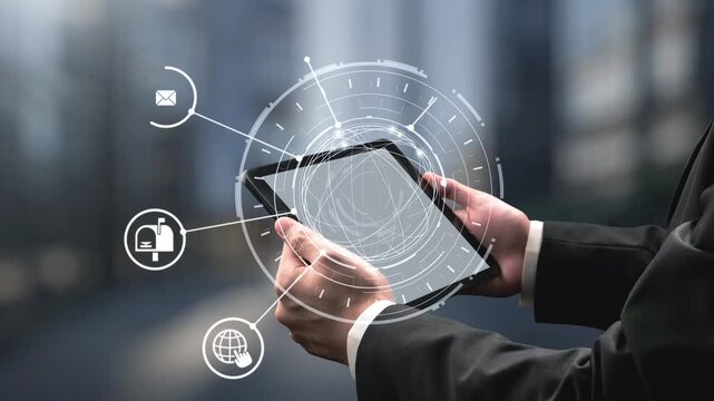 Email icons show digital communication, email service, and inbox management. Email supports online messaging, email notification, and secure exchange. Gist
