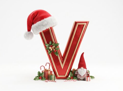 Alfabeto Natal Letra 3D Tipografia Festiva