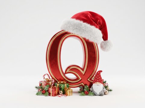 Alfabeto Natal Letra 3D Tipografia Festiva