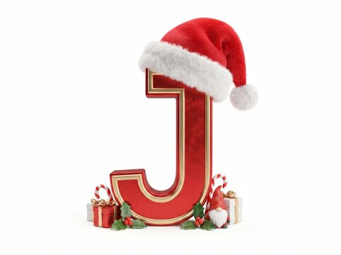 Alfabeto Natal Letra 3D Tipografia Festiva