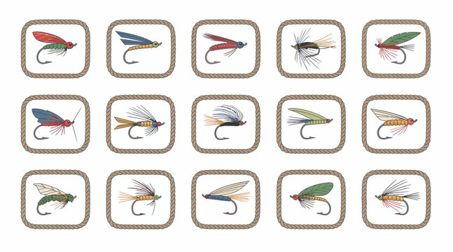 assorted fishing flies