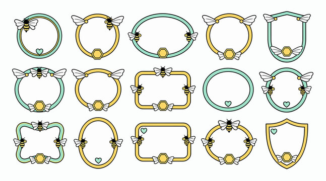 bee themed frames and borders
