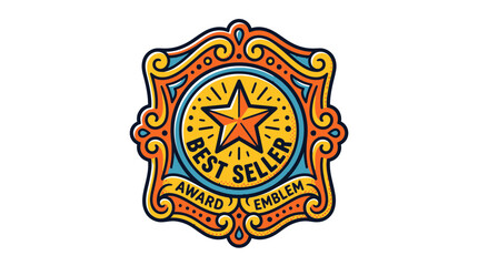 Obraz premium best seller award emblem badge