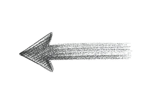Faded hand drawn arrow pointing left