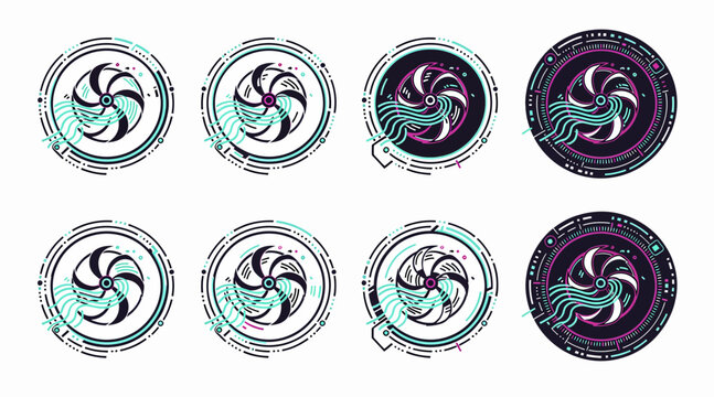 abstract logo designs, circular shapes